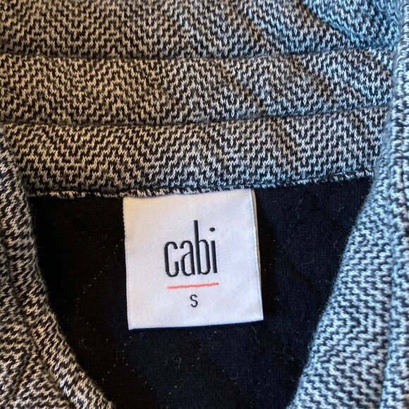 Cabi Gray Quilted Moto Jacket Herringbone Pattern Size S - Picture 7 of 9